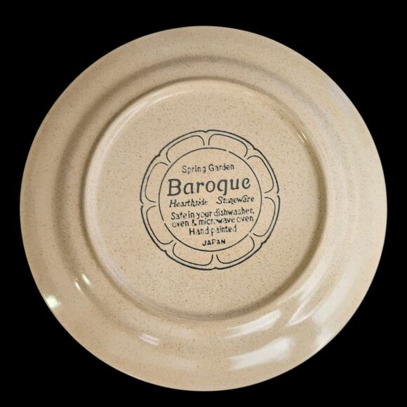 Hearthside Stoneware Baroque Spring Garden 7.5" Salad Plate Hand Painted Japan - Picture 2 of 6